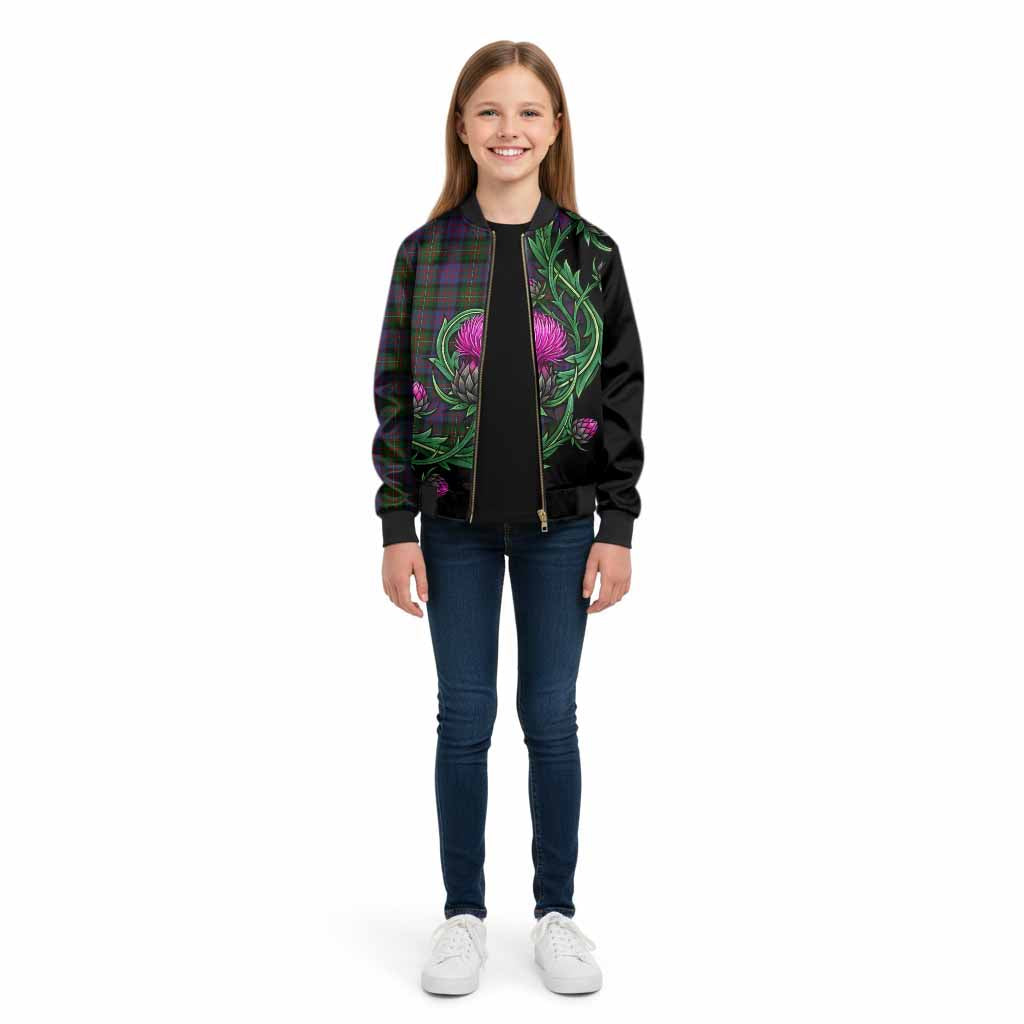MacDonell (McDonell) Tartan Kid Bomber Jacket Resilient Scottish Thistle - Tartan Vibes Clothing