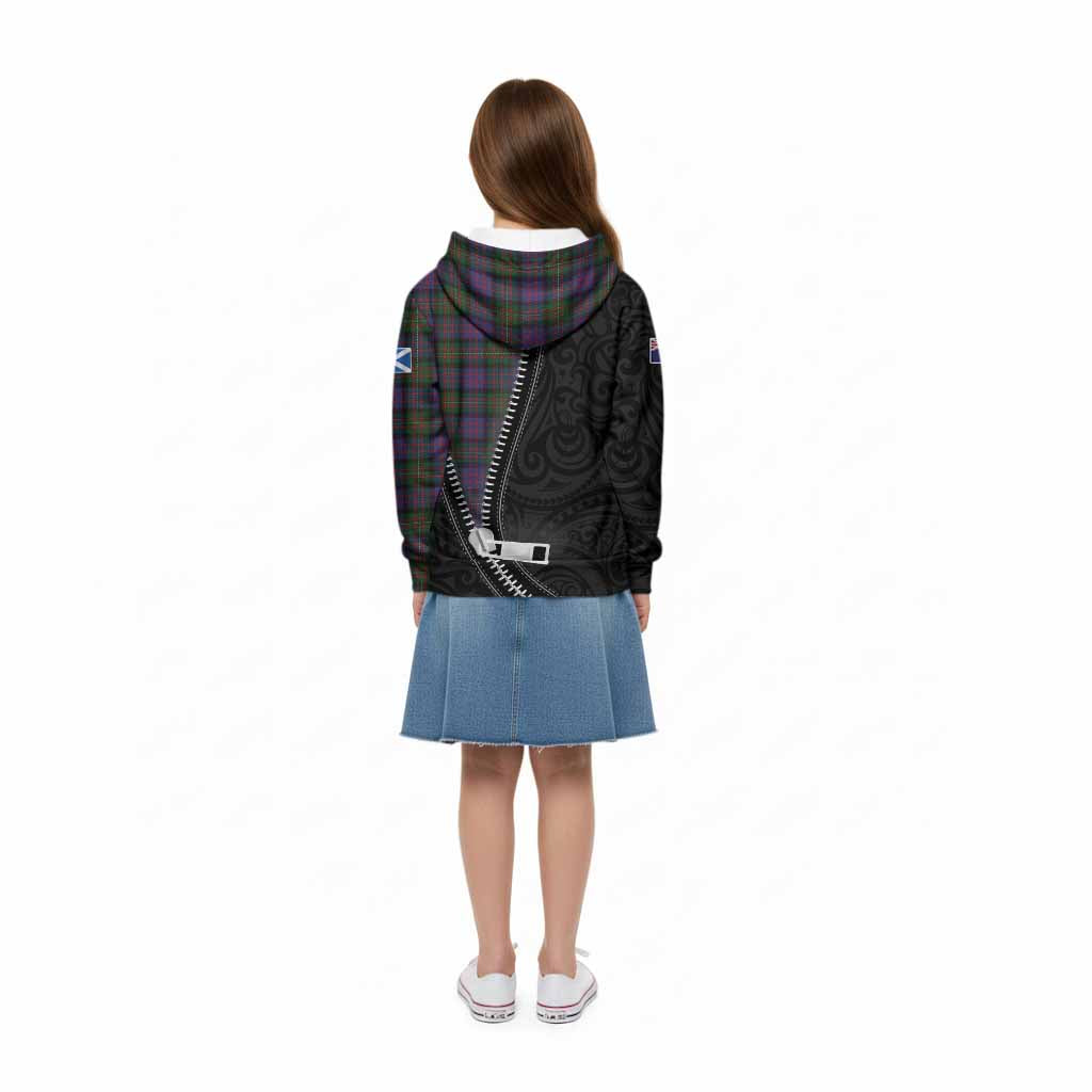 MacDonell (McDonell) Tartan Kid Hoodie New Zealand Pattern Unique Zipper Stylized