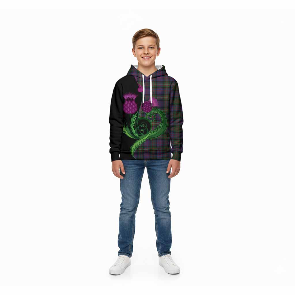 MacDonell (McDonell) Tartan Kid Hoodie Traditional Scottish Thistle