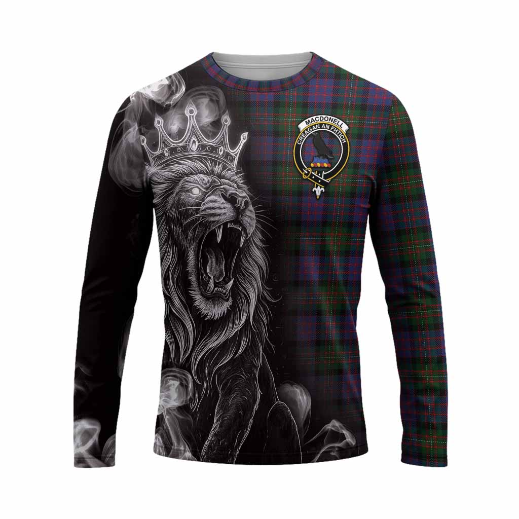 MacDonell (McDonell) Tartan Long Sleeve T-Shirt Roaring Lion Heritage