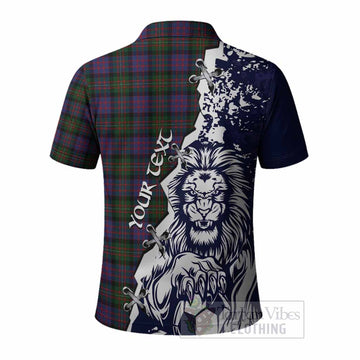 MacDonell (McDonell) Tartan Scottish Polo Shirt Angry Lion With Soccer Ball Style