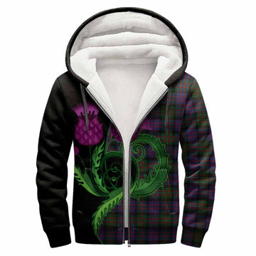 MacDonell (McDonell) Tartan Sherpa Hoodie Traditional Scottish Thistle