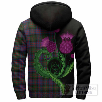MacDonell (McDonell) Tartan Sherpa Hoodie Traditional Scottish Thistle
