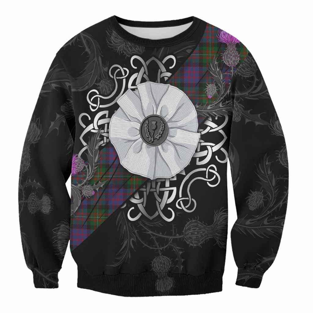 MacDonell (McDonell) Tartan Sweatshirt Jacobite White Rose Unisex - Tartan Vibes Clothing
