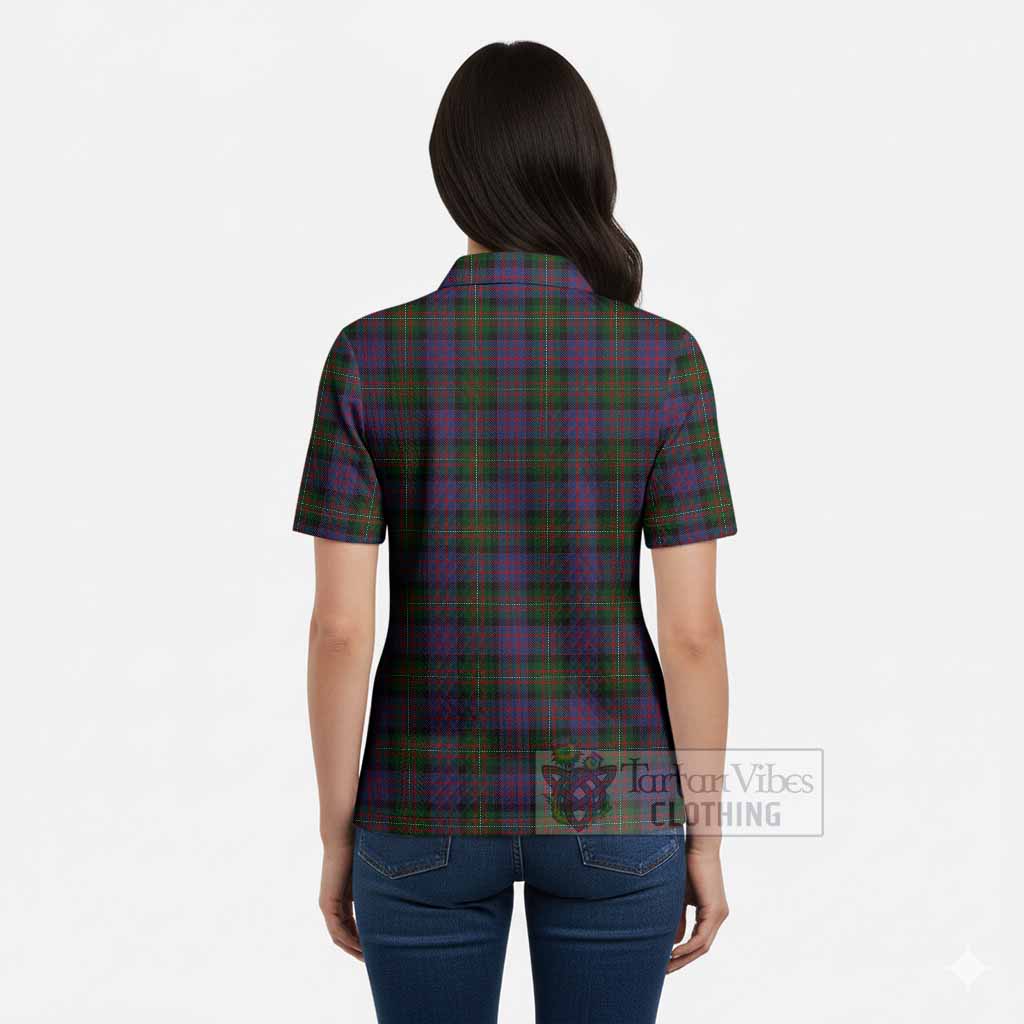 MacDonell (McDonell) Tartan Women’s Polo Sweater Top with Family Crest
