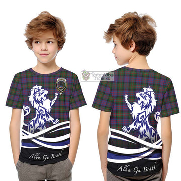 MacDonell (McDonell) Tartan Kid T-Shirt with Alba Gu Brath Regal Lion Emblem Youth XL Size14 - Tartan Vibes Clothing