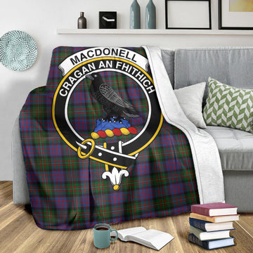 MacDonell of Glengarry Tartan Blanket with Family Crest