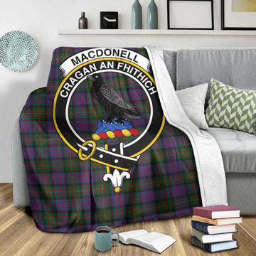 MacDonell (McDonell) Tartan Blanket with Family Crest X-Large 59 x 79 inches 150 x 200 cm - Tartan Vibes Clothing