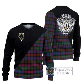 MacDonell (McDonell) Tartan Ugly Sweater with Family Crest and Military Logo Style Unisex - Tartan Vibes Clothing