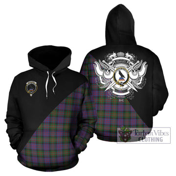 MacDonell (McDonell) Tartan Hoodie with Family Crest and Military Logo Style Zip Hoodie - Tartan Vibes Clothing