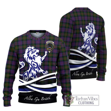 MacDonell (McDonell) Tartan Ugly Sweater with Alba Gu Brath Regal Lion Emblem Unisex - Tartan Vibes Clothing