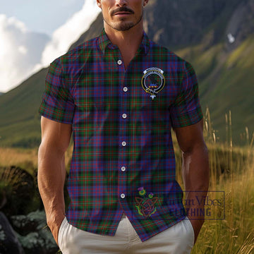 MacDonell (McDonell) Tartan Cotton Hawaiian Shirt with Family Crest Kid - Tartan Vibes Clothing