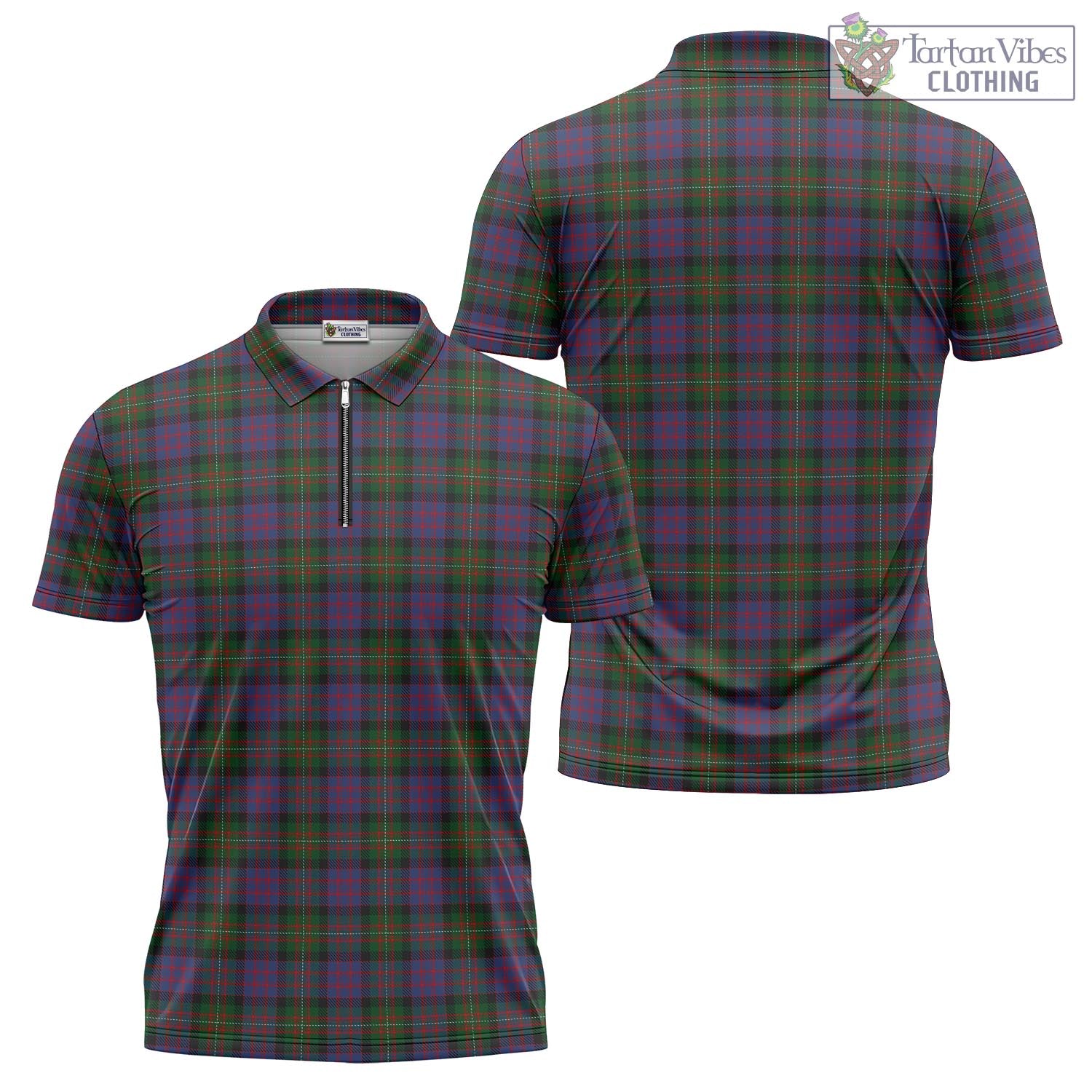 MacDonell (McDonell) Tartan Zipper Polo Shirt Unisex - Tartan Vibes Clothing