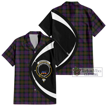 MacDonell (McDonell) Tartan Hawaiian Shirt with Family Crest Circle Style Kid - Tartan Vibes Clothing