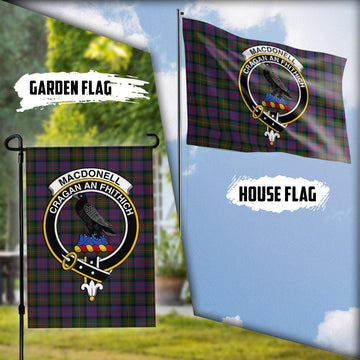 MacDonell of Glengarry Tartan Flag with Family Crest