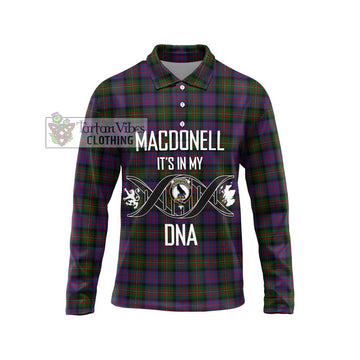 MacDonell (McDonell) Tartan Long Sleeve Polo Shirt with Family Crest DNA In Me Style Unisex - Tartan Vibes Clothing