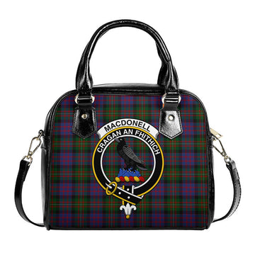 MacDonell of Glengarry Tartan Shoulder Handbags with Family Crest