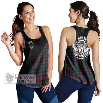MacDonell (McDonell) Tartan Women's Racerback Tanks with Family Crest and Military Logo Style 4XL - Tartan Vibes Clothing