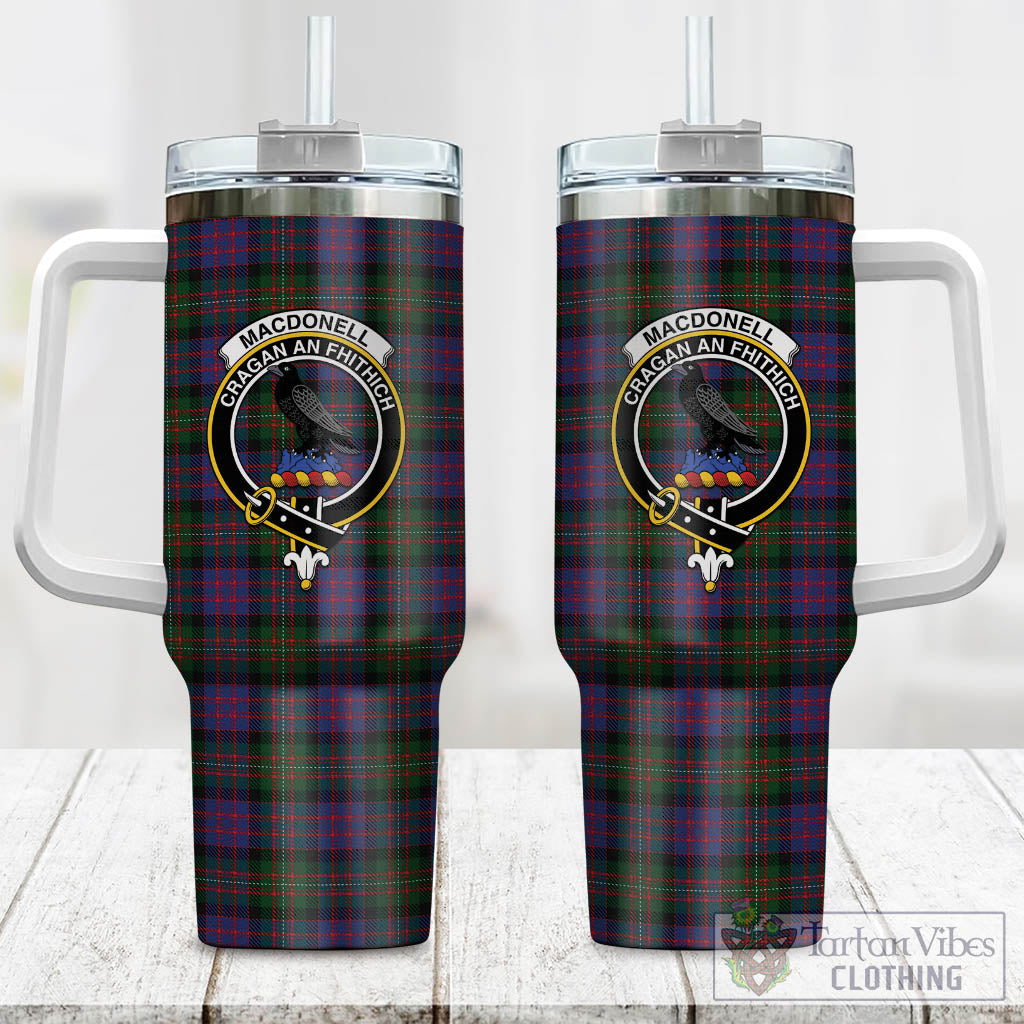 MacDonell (McDonell) Tartan Tumbler with Handle with Family Crest One Size 40 OZ - Tartan Vibes Clothing