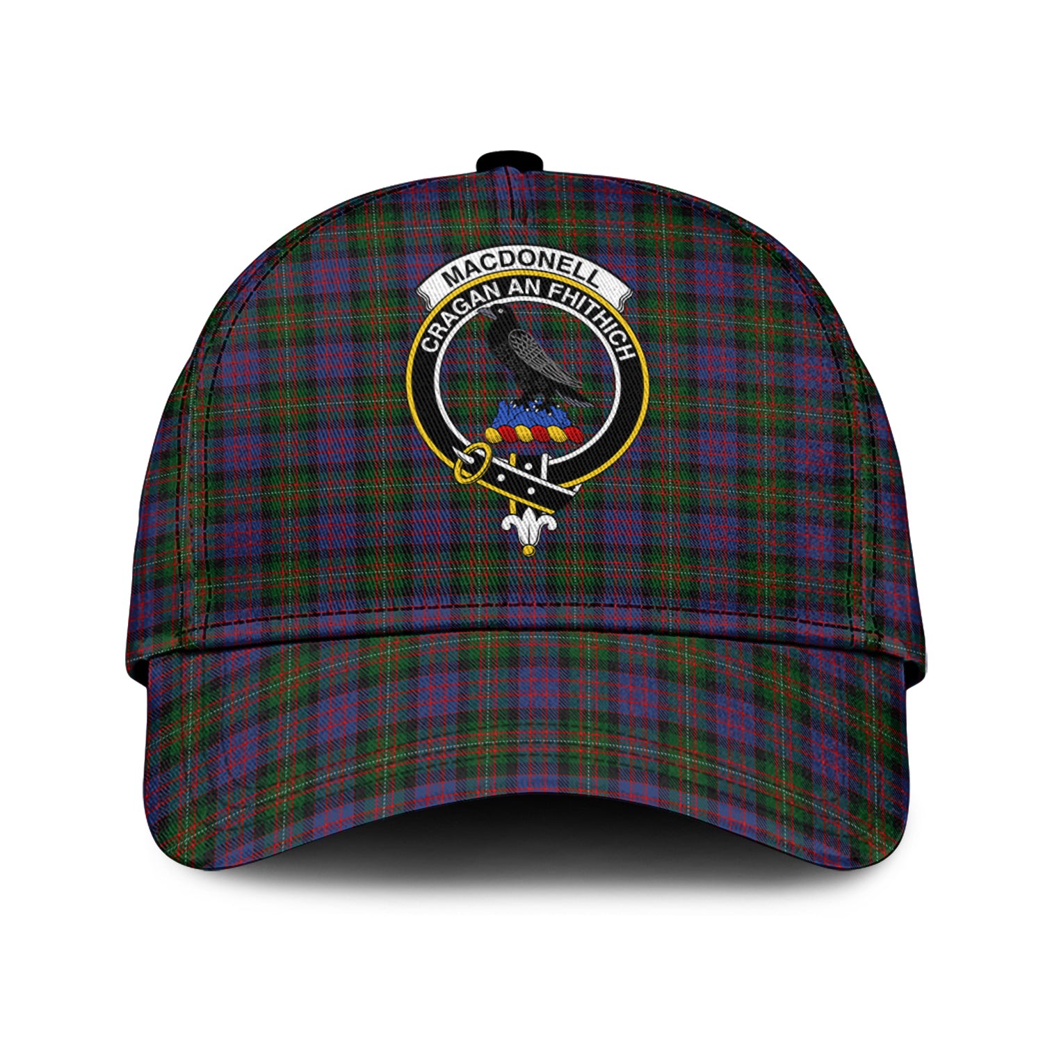 macdonell-of-glengarry-tartan-classic-cap-with-family-crest