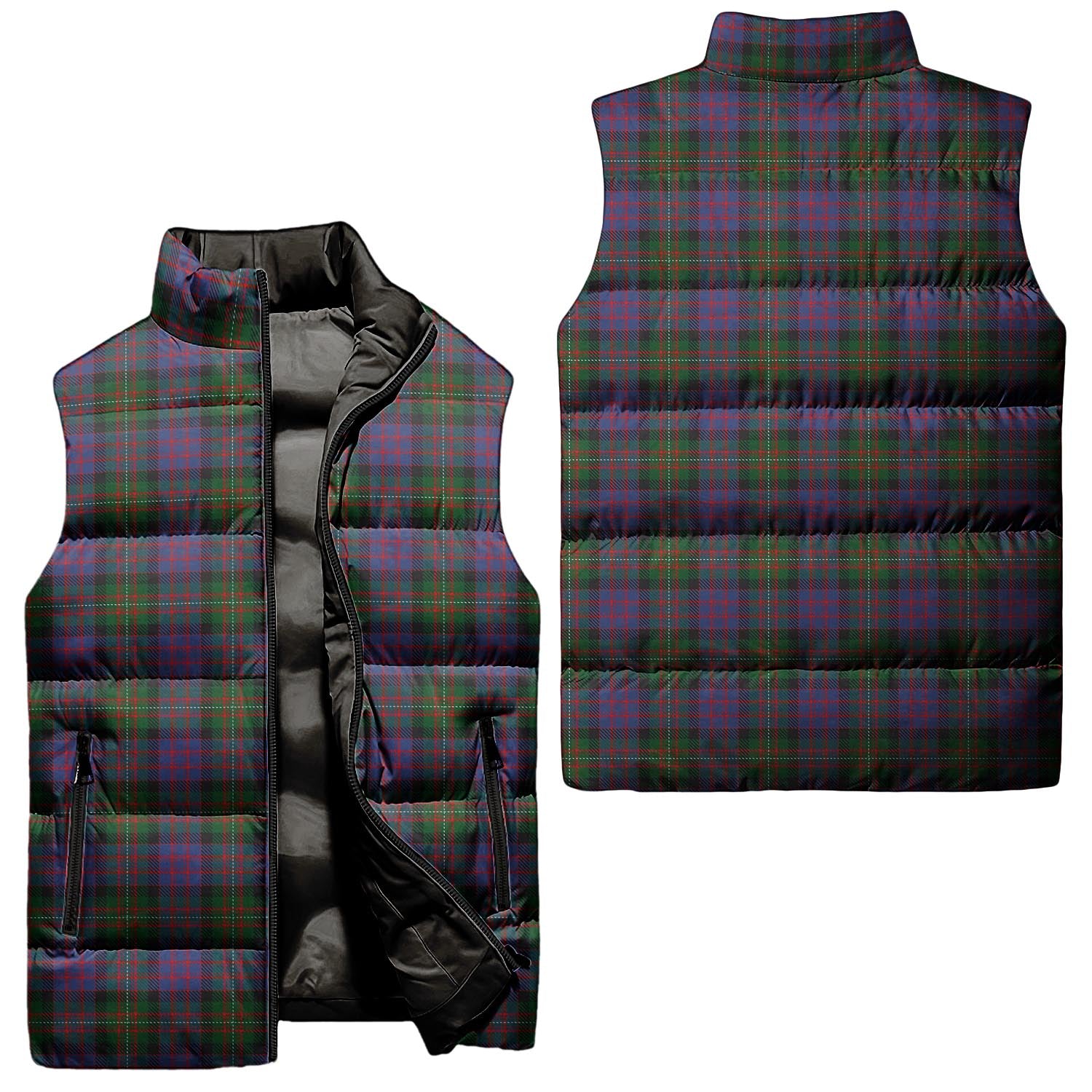 MacDonell (McDonell) Tartan Sleeveless Puffer Jacket Unisex - Tartan Vibes Clothing