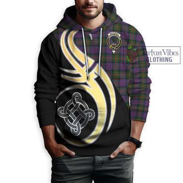 MacDonell (McDonell) Tartan Hoodie with Family Crest and Celtic Symbol Style Zip Hoodie - Tartan Vibes Clothing