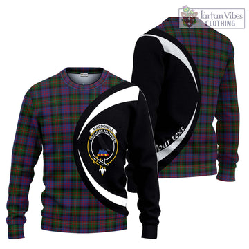 MacDonell (McDonell) Tartan Ugly Sweater with Family Crest Circle Style Unisex - Tartan Vibes Clothing