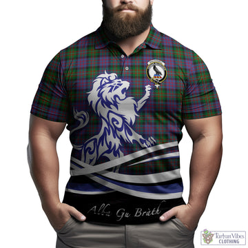 MacDonell of Glengarry Tartan Polo Shirt with Alba Gu Brath Regal Lion Emblem