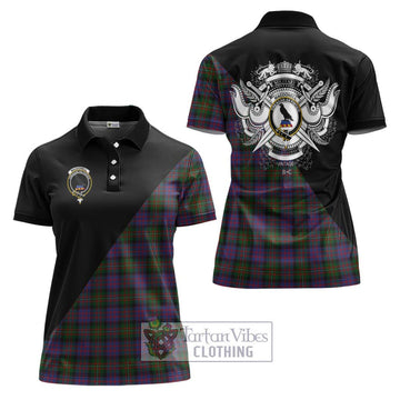 MacDonell (McDonell) Tartan Women's Polo Shirt with Family Crest and Military Logo Style Women - Tartan Vibes Clothing