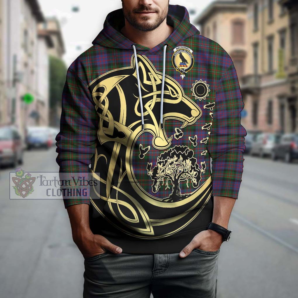 MacDonell (McDonell) Tartan Hoodie with Family Crest Celtic Wolf Style Zip Hoodie - Tartan Vibes Clothing