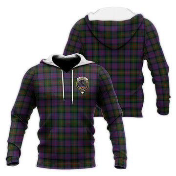 MacDonell of Glengarry Tartan Knitted Hoodie with Family Crest