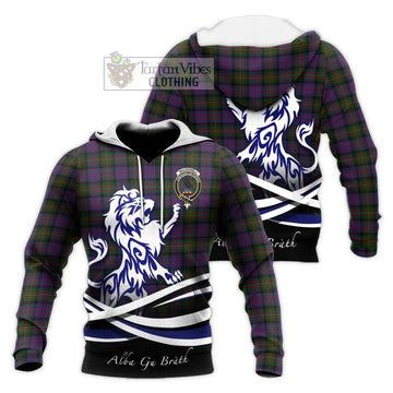 MacDonell (McDonell) Tartan Knitted Hoodie with Alba Gu Brath Regal Lion Emblem Unisex Knitted Pullover Hoodie - Tartan Vibes Clothing