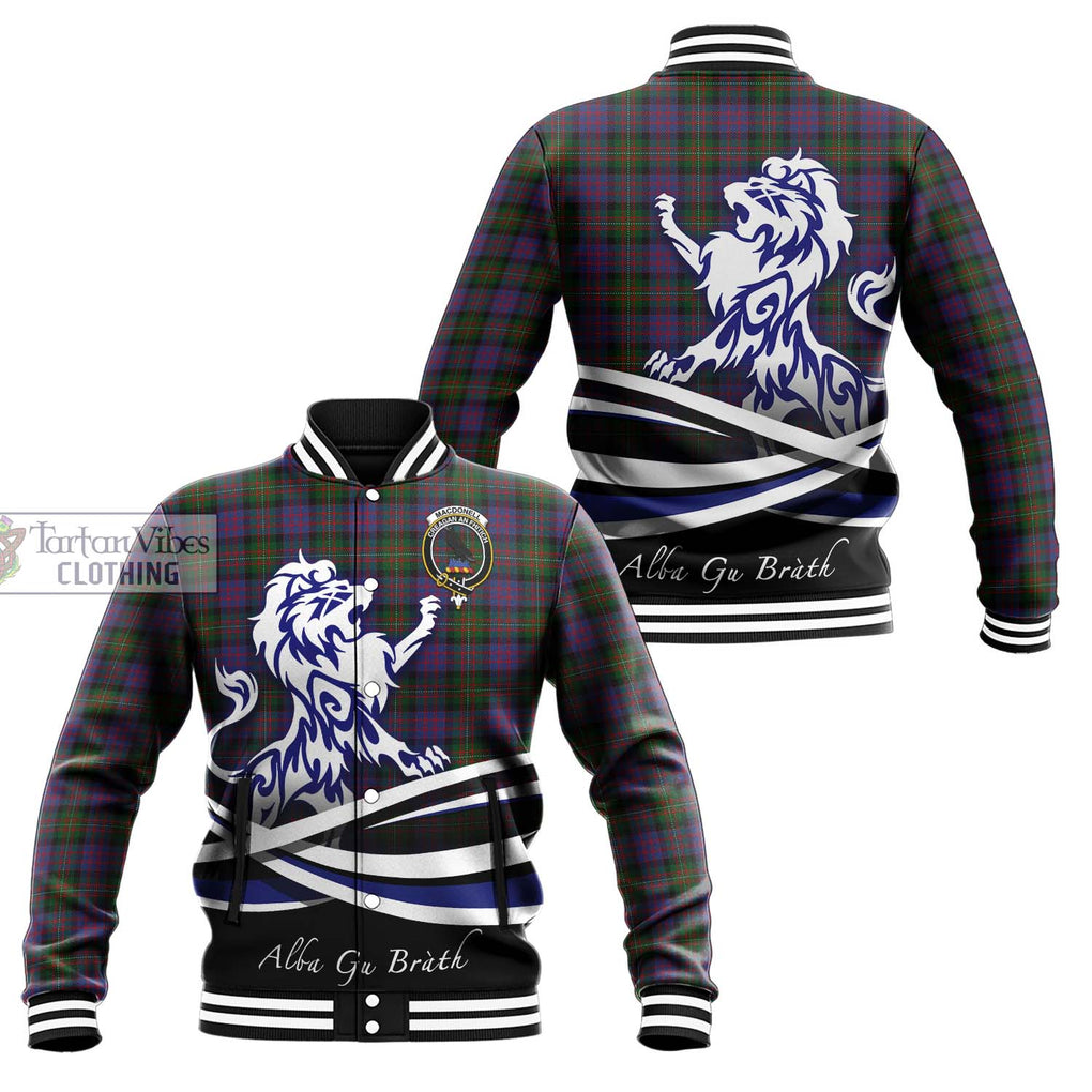 MacDonell (McDonell) Tartan Baseball Jacket with Alba Gu Brath Regal Lion Emblem Unisex - Tartan Vibes Clothing