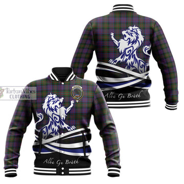 MacDonell (McDonell) Tartan Baseball Jacket with Alba Gu Brath Regal Lion Emblem Unisex - Tartan Vibes Clothing