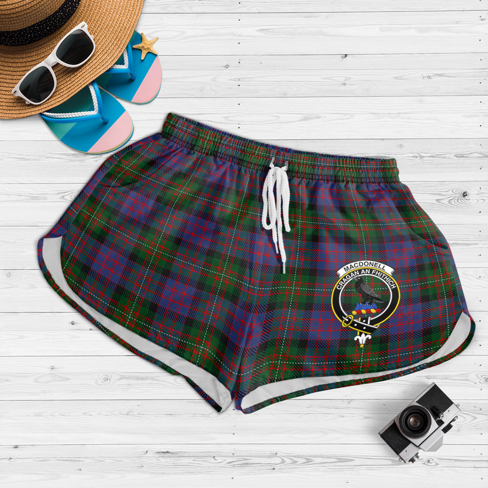 MacDonell (McDonell) Tartan Womens Shorts with Family Crest 4XL - Tartan Vibes Clothing