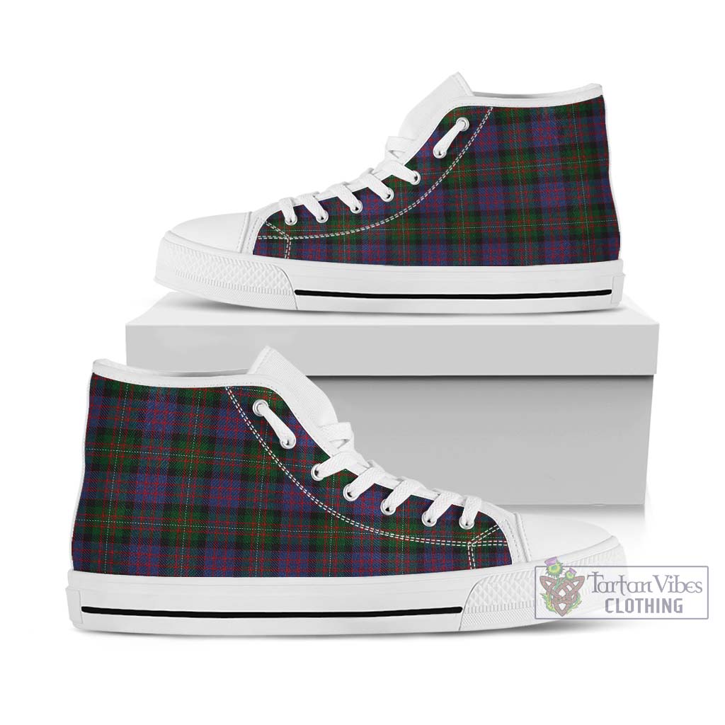 MacDonell (McDonell) Tartan High Top Shoes Kid High Top - White Sole - Tartan Vibes Clothing
