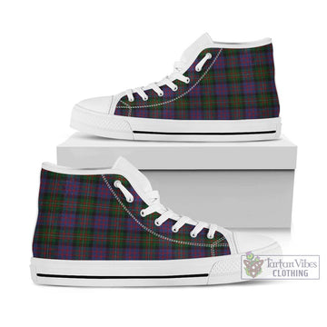 MacDonell (McDonell) Tartan High Top Shoes Kid High Top - White Sole - Tartan Vibes Clothing