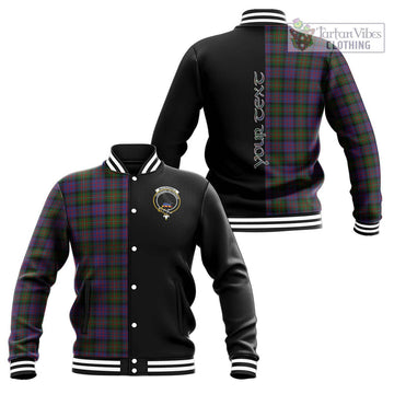 MacDonell (McDonell) Tartan Baseball Jacket with Family Crest and Half Of Me Style