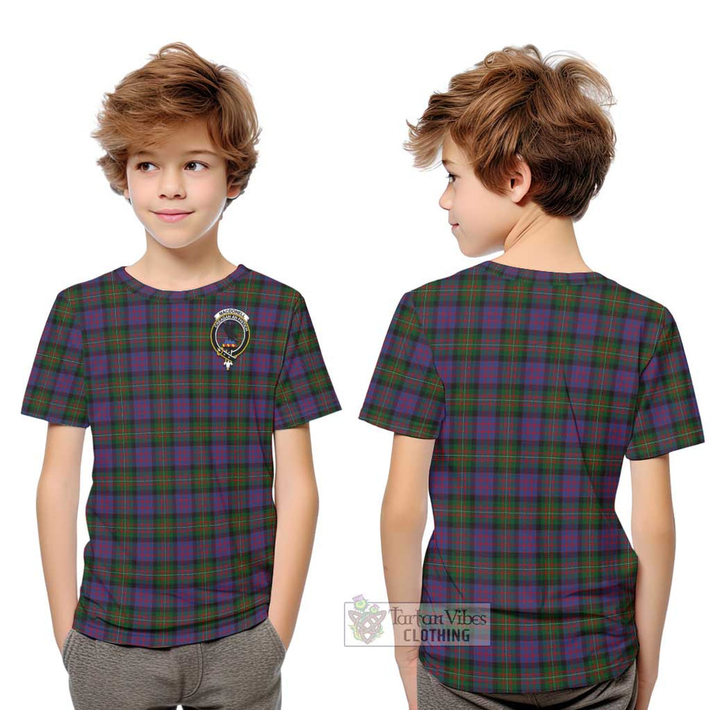MacDonell (McDonell) Tartan Kid T-Shirt with Family Crest Youth XL Size14 - Tartan Vibes Clothing