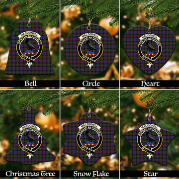 MacDonell (McDonell) Tartan Christmas Ceramic Ornaments with Family Crest Ceramic - Tartan Vibes Clothing