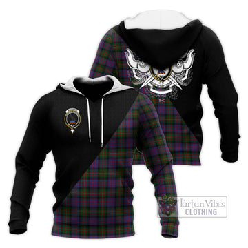 MacDonell (McDonell) Tartan Knitted Hoodie with Family Crest and Military Logo Style Unisex Knitted Pullover Hoodie - Tartan Vibes Clothing