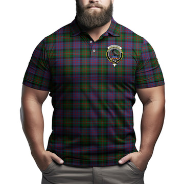 MacDonell of Glengarry Tartan Men's Polo Shirt with Family Crest