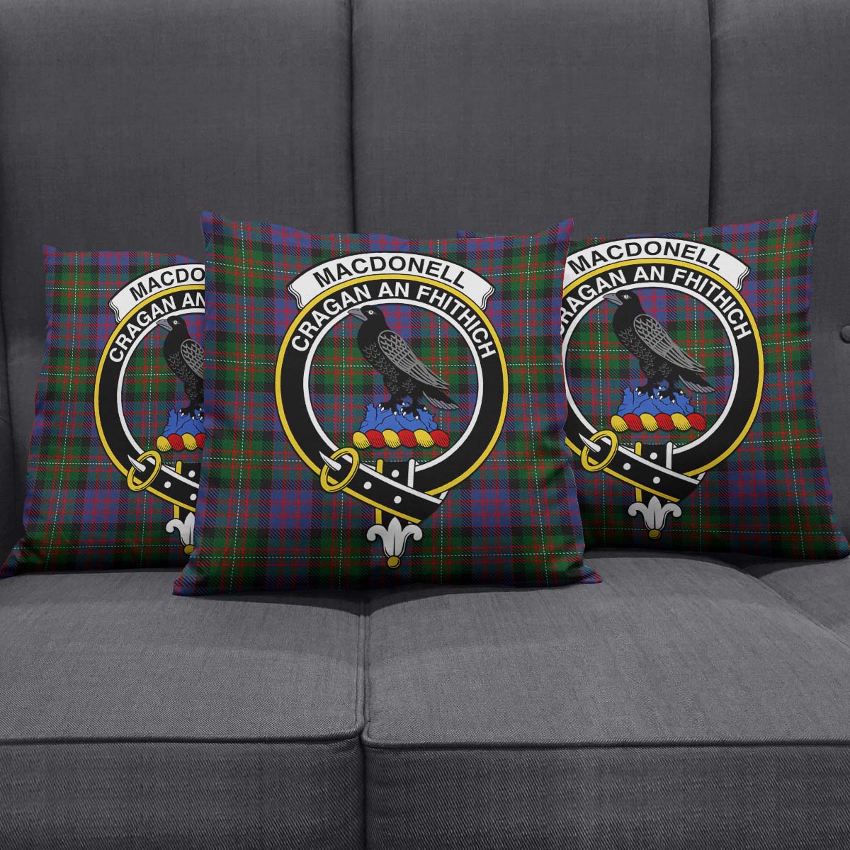 MacDonell (McDonell) Tartan Pillow Cover with Family Crest Rectangle Pillow Cover 51*91cm - Tartan Vibes Clothing