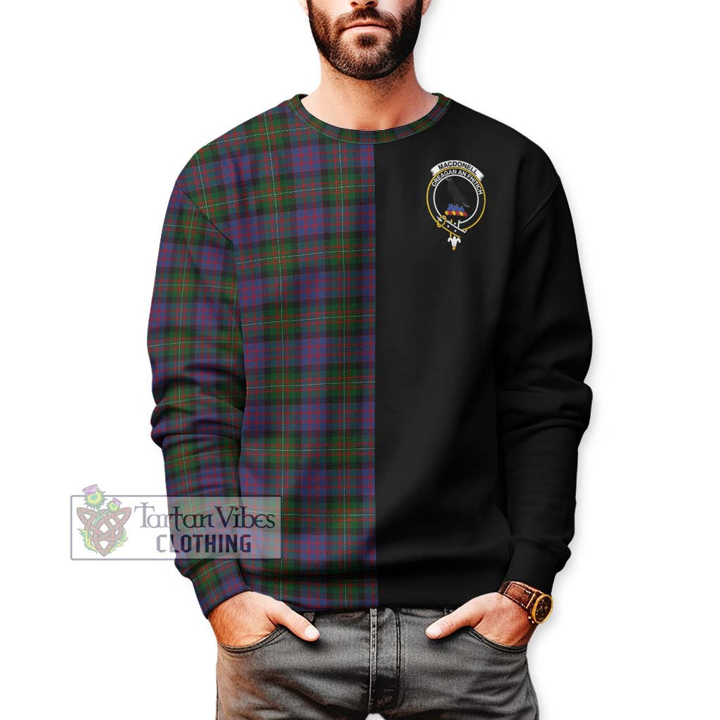 MacDonell (McDonell) Tartan Sweatshirt with Family Crest and Half Of Me Style Unisex - Tartan Vibes Clothing