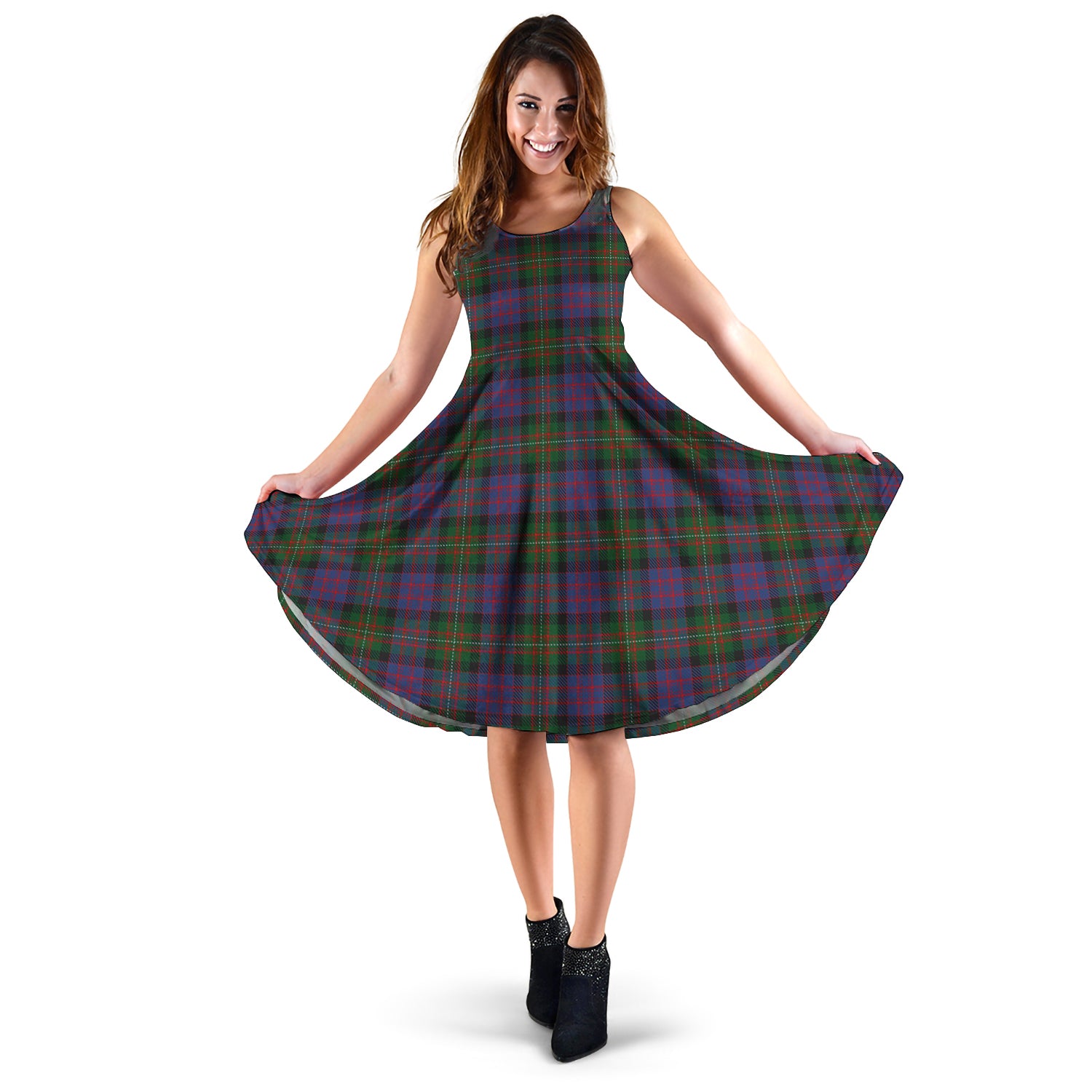 MacDonell (McDonell) Tartan Sleeveless Midi Womens Dress XL - Tartan Vibes Clothing