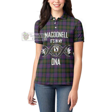 MacDonell (McDonell) Tartan Women's Polo Shirt with Family Crest DNA In Me Style Women - Tartan Vibes Clothing