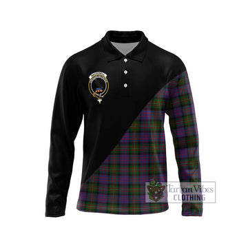 MacDonell (McDonell) Tartan Long Sleeve Polo Shirt with Family Crest and Military Logo Style Unisex - Tartan Vibes Clothing