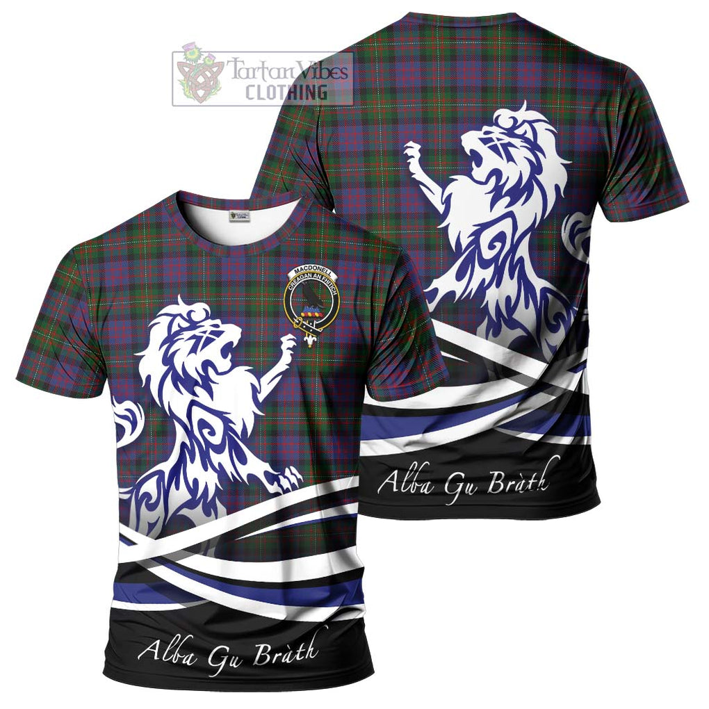 MacDonell (McDonell) Tartan Cotton T-shirt with Alba Gu Brath Regal Lion Emblem Women's Shirt - Tartan Vibes Clothing
