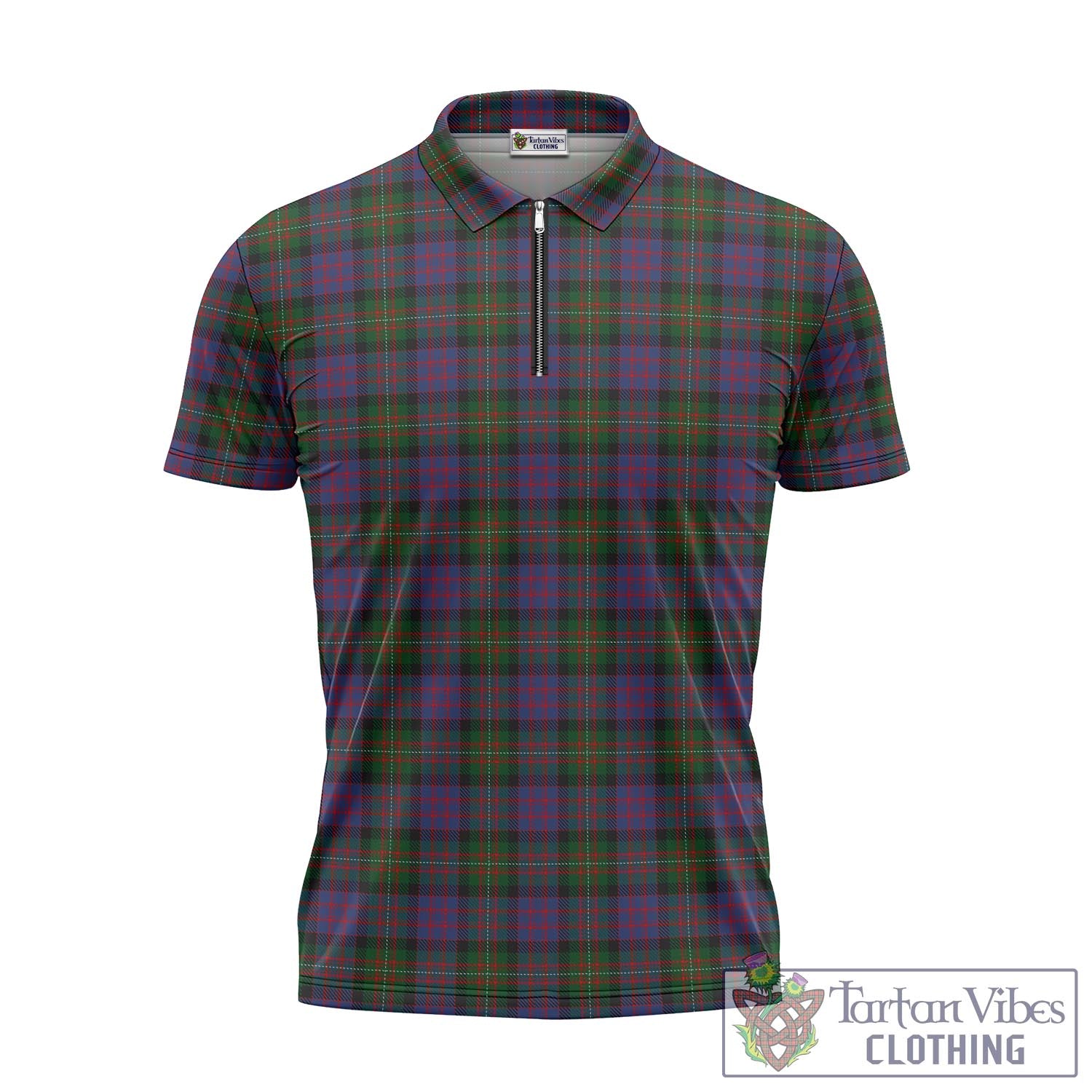 MacDonell (McDonell) Tartan Zipper Polo Shirt - Tartan Vibes Clothing