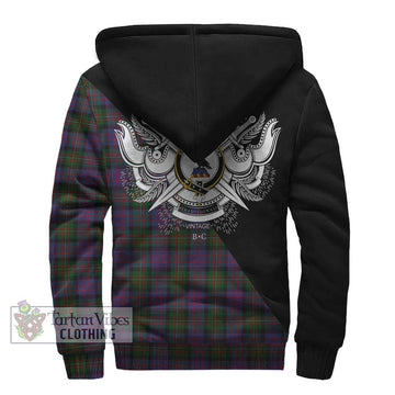 MacDonell (McDonell) Tartan Sherpa Hoodie with Family Crest and Military Logo Style - Tartan Vibes Clothing